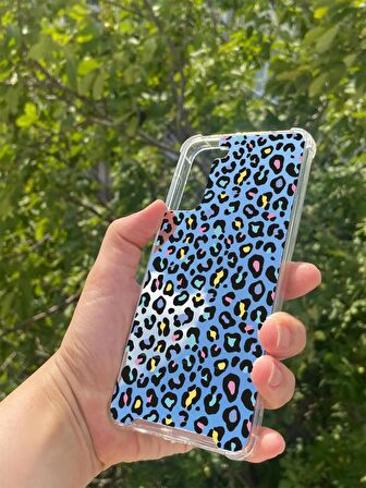 Samsung Galaxy S21 Plus Uyumlu Aynalı Leopar Desenli Darbe Kamera Korumalı Silikon Telefon Kılıfı