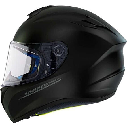 MT Targo Pro Solid A1 Matt Black Full Face Motosiklet Kaskı - (2XL Beden)