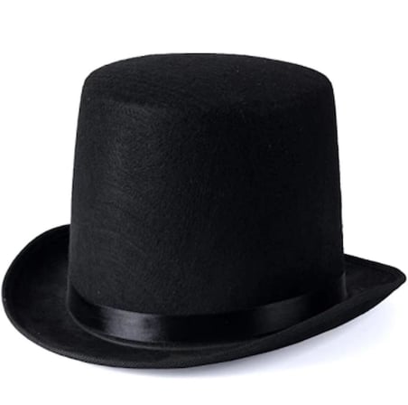 Evimdeyokyok Silindir Şapka Ringmaster Yetişkin Siyah 15 Cm Keçe