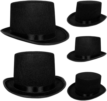 Evimdeyokyok Silindir Şapka Ringmaster Yetişkin Siyah 15 Cm Keçe