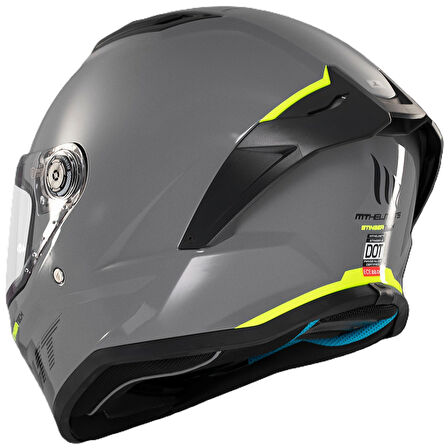 MT Stinger 2 FF126 Solid A12 Gloss Grey Full Face Motosiklet Kaskı