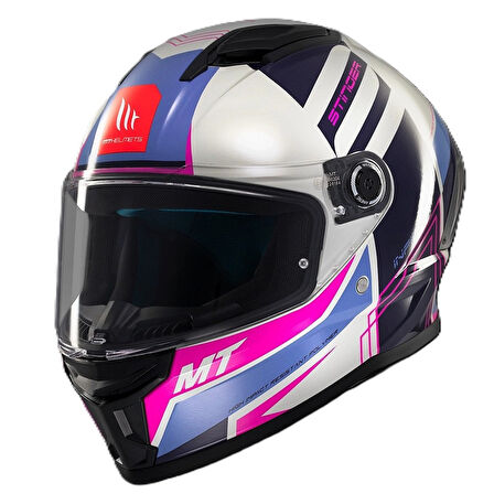 MT Stinger 2 FF126 Tron C8 Gloss Full Face Motosiklet Kaskı