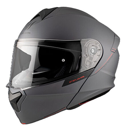MT Genesis FU935SV Solid A2 Matt Titanium Çene Açılır Motosiklet Kaskı