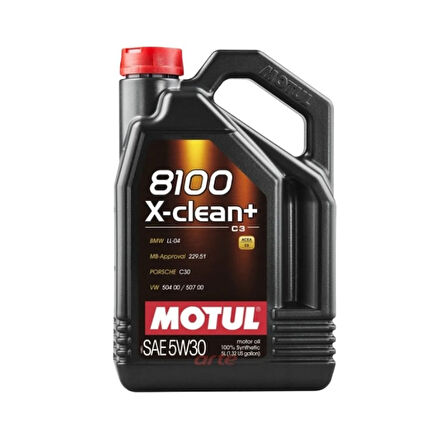 Motul 8100 X-Clean+ 5W/30 5 Lt. Motor Yağı