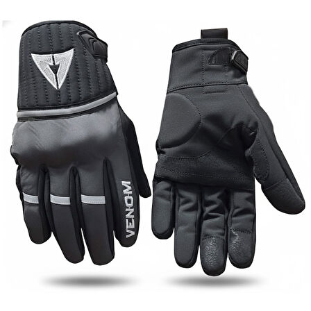 Venom 9015 Soft Shell Motosiklet Eldiveni Siyah