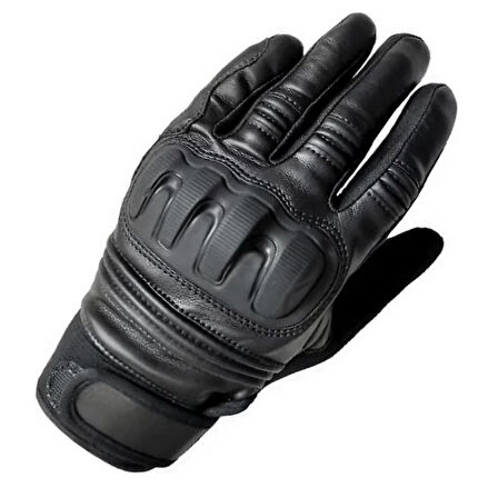 Venom 8010 Soft Motosiklet Eldiveni Deri Detay Siyah