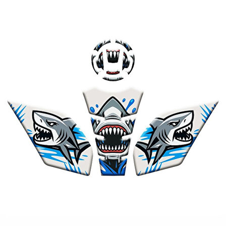 Gogo Tank Pad Set Turuncu Shark 013 (4 Parça) - CF Moto SR 250