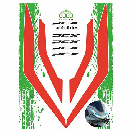 Gogo Far Üstü Film Kırmızı 002 - Honda PCX (2021-2024)