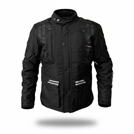 Venom Tourex 4 Mevsim Motosiklet Montu Siyah