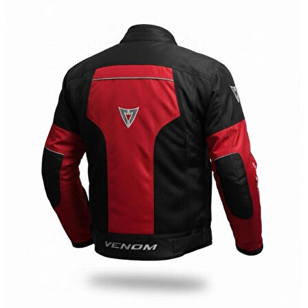 Venom Dynamic V2 4 Mevsim Motosiklet Montu Kırmızı Siyah