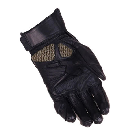 Venom D1 Deri Motosiklet Eldiveni Siyah