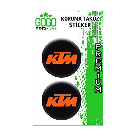 Gogo Koruma Takozu 2'li Damla Sticker (4x4) Turuncu - KTM
