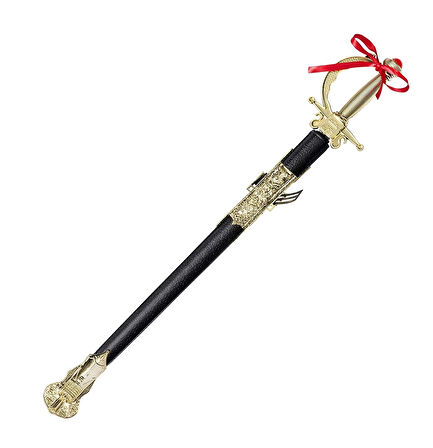 Altın Renk Kabzalı Zararsız Oyuncak Şövalye Kılıcı - 68 Cm (plastik)