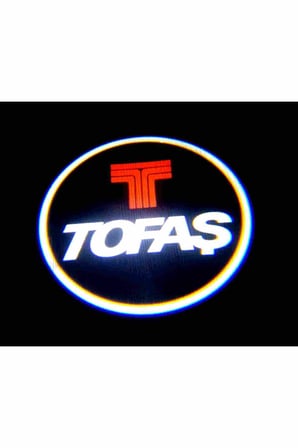 Tofaş Araçları Için Pilli Yapıştırmalı / Esafe Sensörlü Kapı Altı Led Logo / Projektör