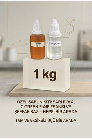 C.Green Esans & Sarı Boya & Sabun Bazı 1 KG Yapım Seti