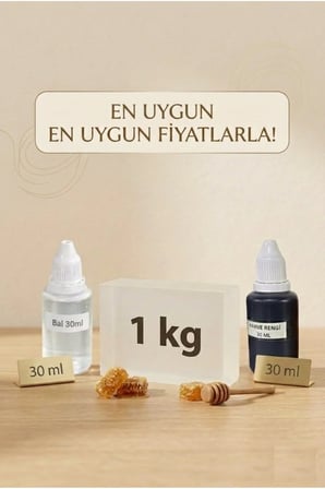 Bal Esansı & Kahverengi Boya & Sabun Bazı 1 KG Yapım Seti