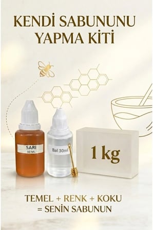 Bal Esansı & Sarı Boya & Sabun Bazı 1 KG Yapım Seti