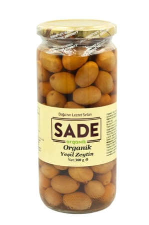 SADE ORGANİK YEŞİL ZEYTİN 300 GR.