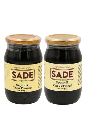 Sade Organik Üzüm ve Dut Pekmezi 2’Li Set