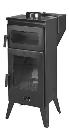 Geniş Camlı Pelet Şömine Sobası - 6 kW, Fırınlı, Ayarlanabilir Isı Teknolojisi SM30