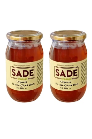 Sade Organik Süzme Çi̇Çek Bali 460 Gr. 2 Li̇ Paket