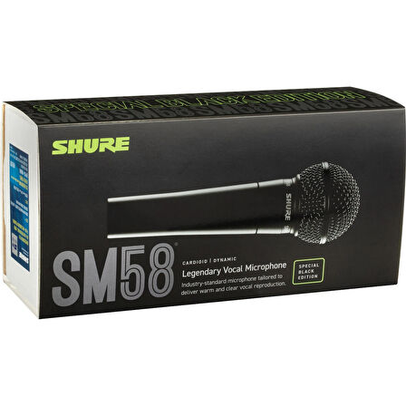 Shure Sm58-BLK Özel Üretim El Tipi Vokal Sahne Mikrofonu- Shure TR Garantili