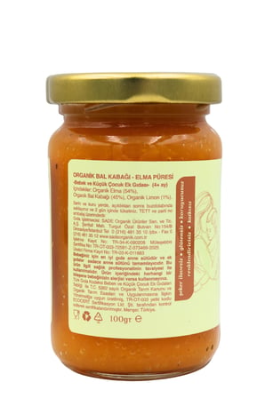 SADE ORGANİK BALKABAK  ELMA PÜRESİ 100 GR