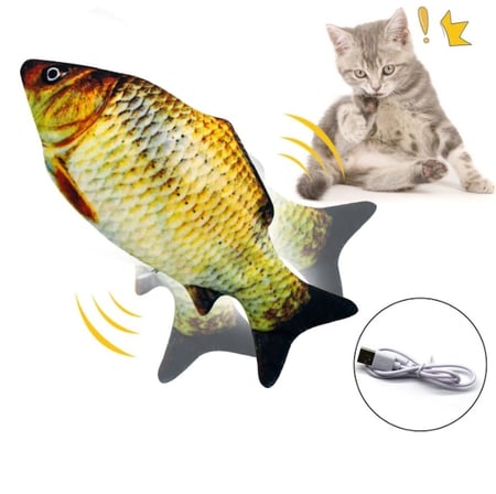 Hareketli Balık Kedi Oyuncağı Şarjlı