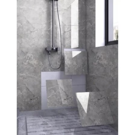 Gri Mermer Desen Duvar Sticker (30x30)