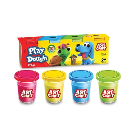 03280 , Art Craft 4'lü Oyun Hamuru 224 gr / +2 yaş
