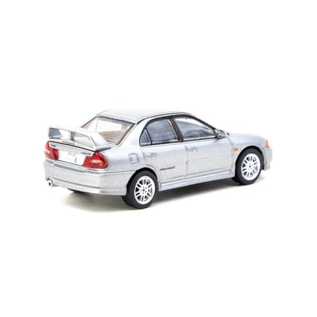 Eco Lounge 1/64 Mitsubishi Lancer GSR lution IV Silver with Tarmac Cards