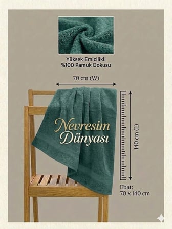 Eco Lounge Prime Havlu 70x140 Yeşil