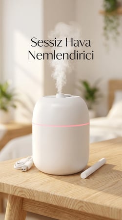 Hava Nemlendirici Buhar Makinesi 220ml Kapasiteli Uygun Boyutlu Ev ve Ofis Kullanımı