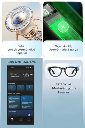 Pro Max Akıllı Gözlük Kameralı Yapay zeka,Müzik dinleme,telefon ile konuşma bluetooth