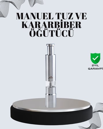 Tuz ve Kararbiber Öğütücü - Şeffaf Akrilik Hazne