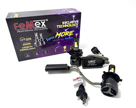 FEMEX H4 SUPER MORE CSP SUPERİOR ETI CHİPSET 120 Watt 28000 Lumen