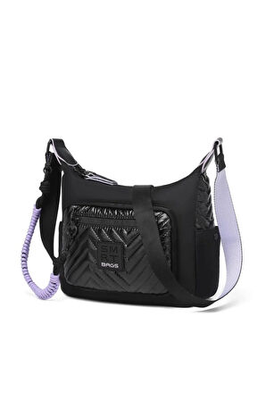 Parlak Yumuşak Kumaş Çapraz Askılı Kadın Postacı Çantası