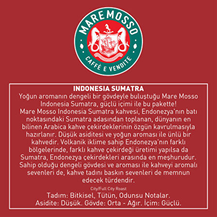 Indonesia Sumatra Çekirdek Filtre Kahve 250 Gr.