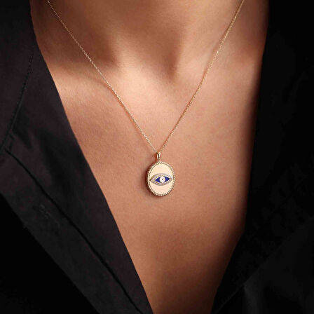 Altın Göz Kolye Madalyon