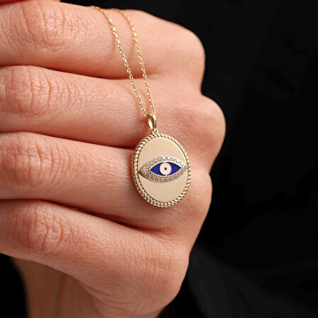 Altın Göz Kolye Madalyon