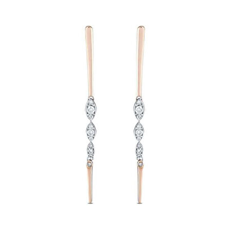 0.27 Karat Pırlanta Sallantılı Küpe