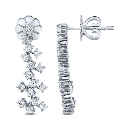 0.65 Karat Pırlanta Trend Küpe