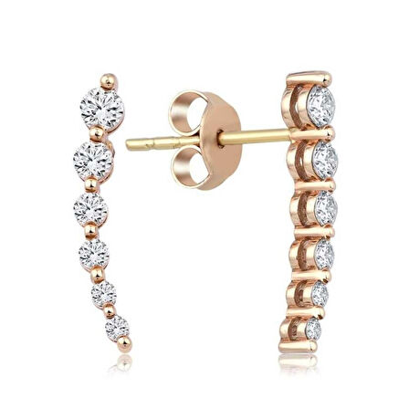 0.42 Karat Pırlanta Trend Küpe