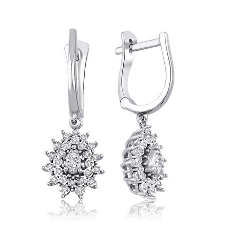 0.18 Karat Pırlanta Trend Küpe