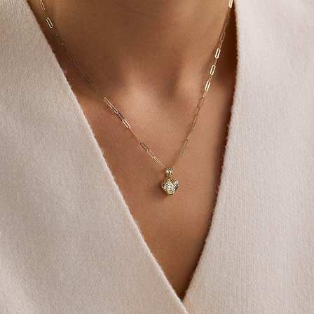 14 Ayar Ataç Zincir Kalp Altın Kolye 1.45 Gram 50 cm - Kopya