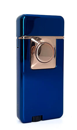 Çift Yanma Fonksiyonlu Metal Çakmak Şık Tasarım - Lacivert