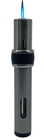 Zenit Tek Torch Jet Alev Metal Çakmak - Siyah