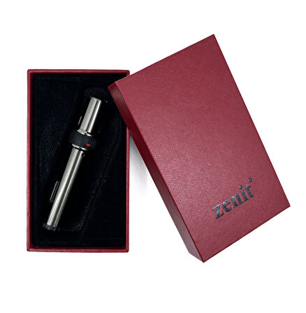 Zenit Tek Torch Jet Alev Metal Çakmak - Siyah