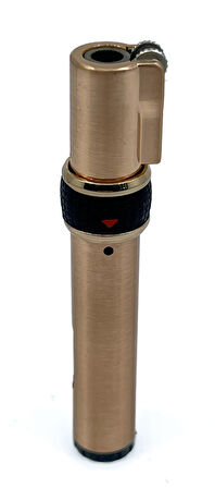 Zenit Tek Torch Jet Alev Metal Çakmak - Gold