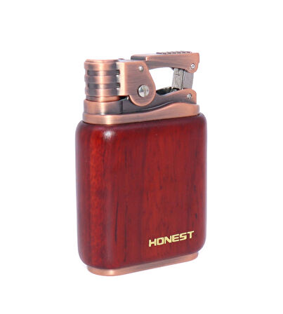 Honest Benzinli Çakmak Soft Flame - Rustic Bronz 